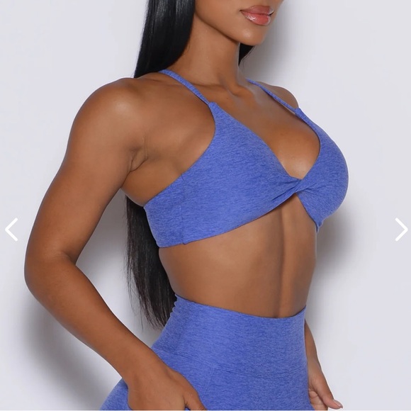 Bombshell Sportswear Twist Mini Bra, Violet Blue - Picture 5 of 9